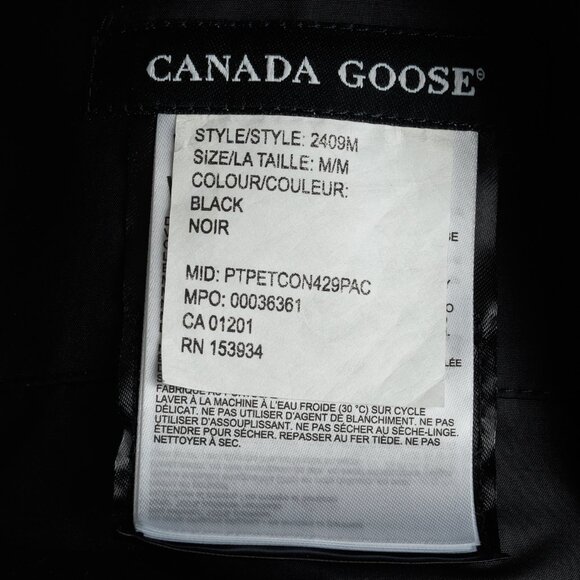 Canada Goose Crew Trench Black Zip Rain Jacket - Picture 12 of 14